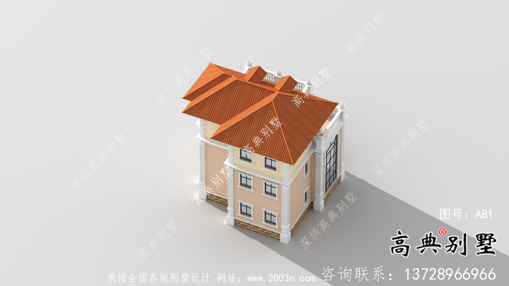 三層歐式古典豪宅別墅復式大客廳設計效果圖