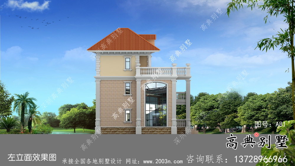 三層歐式古典豪宅別墅復式大客廳設計效果圖