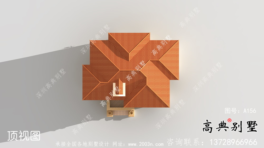 簡歐二層農村自建房設計效果施工整套工程圖紙