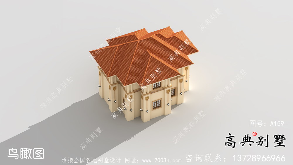 歐式鄉(xiāng)村二層別墅設(shè)計(jì)效果圖紙