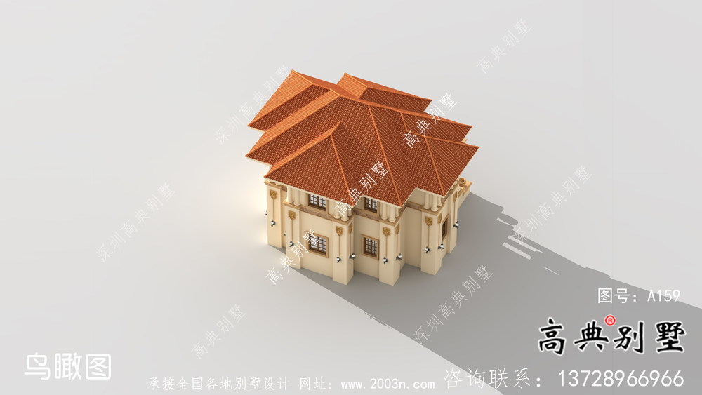 歐式鄉(xiāng)村二層別墅設(shè)計(jì)效果圖紙