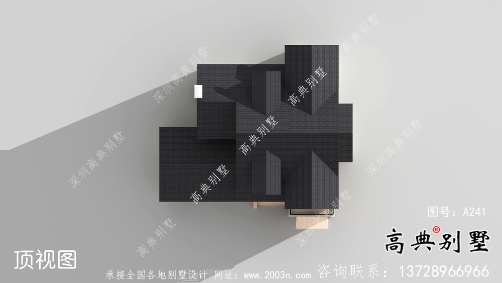 歐式二層簡約帶車庫別墅設計圖紙