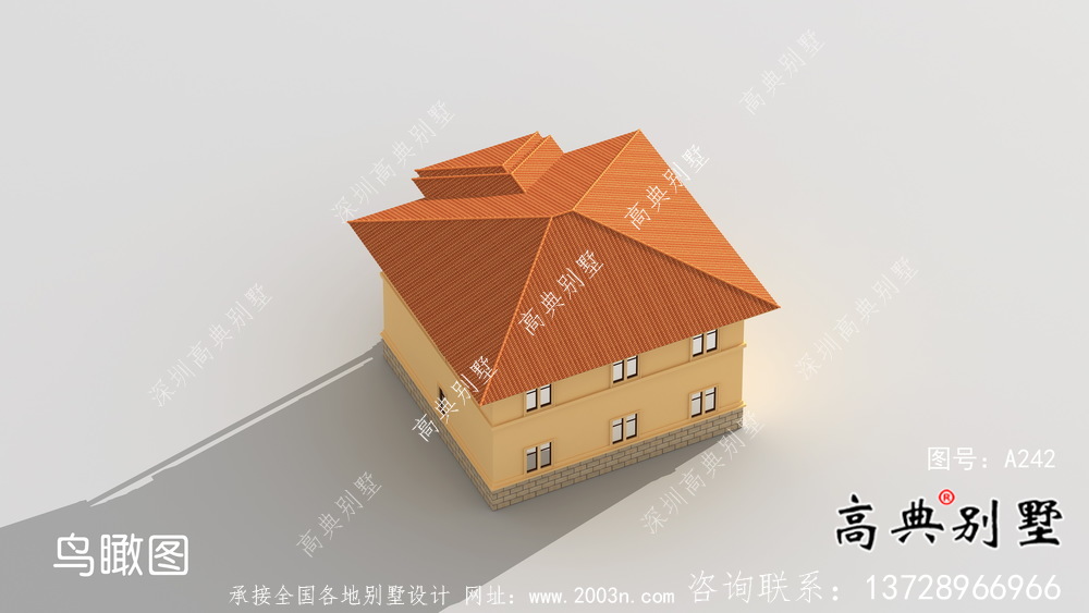歐式風(fēng)格二層自建別墅設(shè)計效果整套工程圖紙