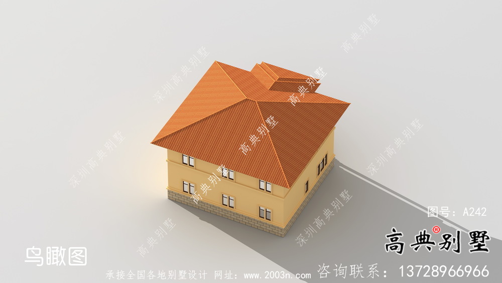 歐式風(fēng)格二層自建別墅設(shè)計效果整套工程圖紙
