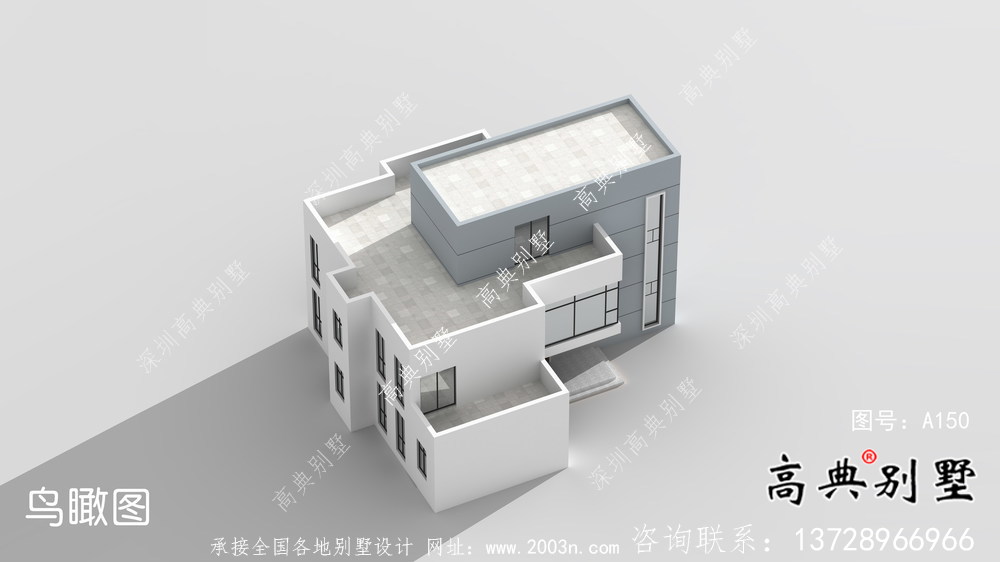 緊湊型現代風格新農村住宅建筑設計圖紙