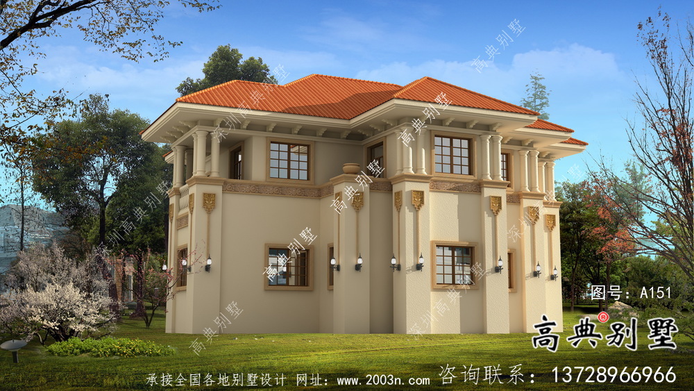 外觀簡單、歐式復式風格的自建別墅設計圖