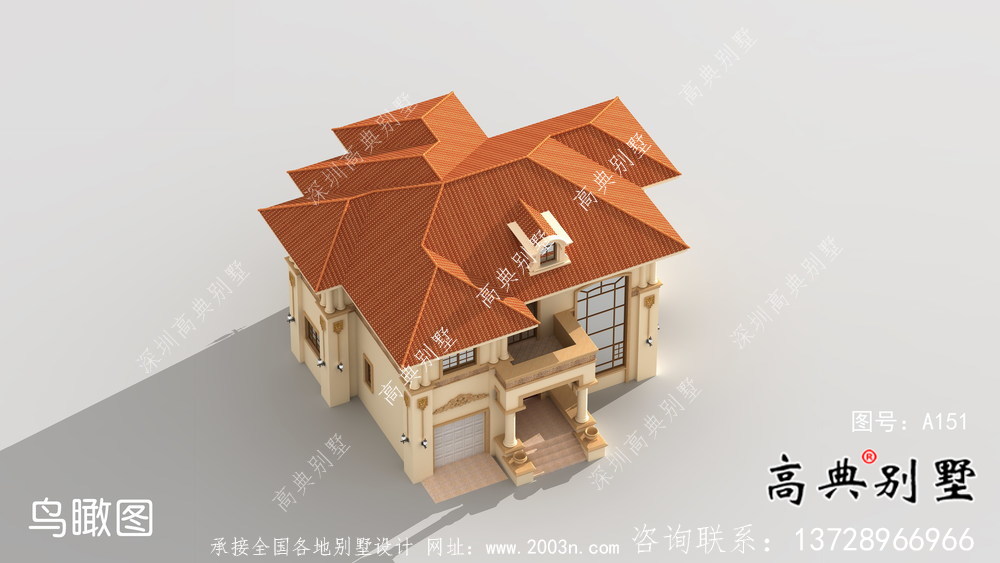 外觀簡單、歐式復式風格的自建別墅設計圖