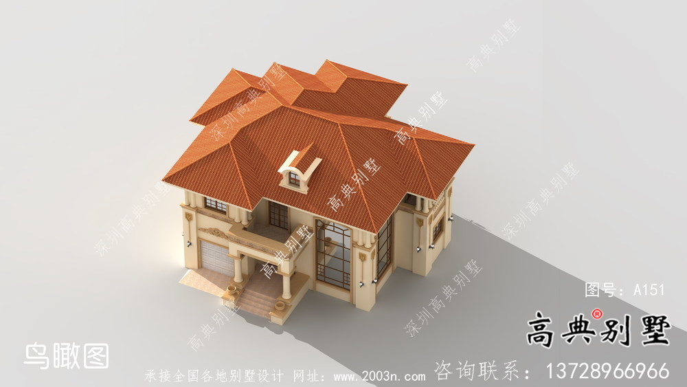 外觀簡單、歐式復式風格的自建別墅設計圖