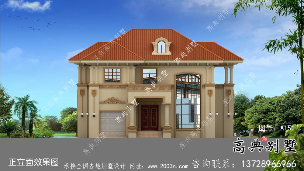 外觀簡單、歐式復式風格的自建別墅設計圖