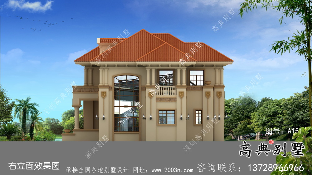 外觀簡單、歐式復式風格的自建別墅設計圖