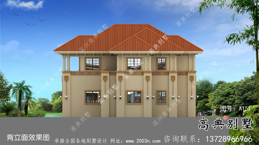 外觀簡單、歐式復式風格的自建別墅設計圖