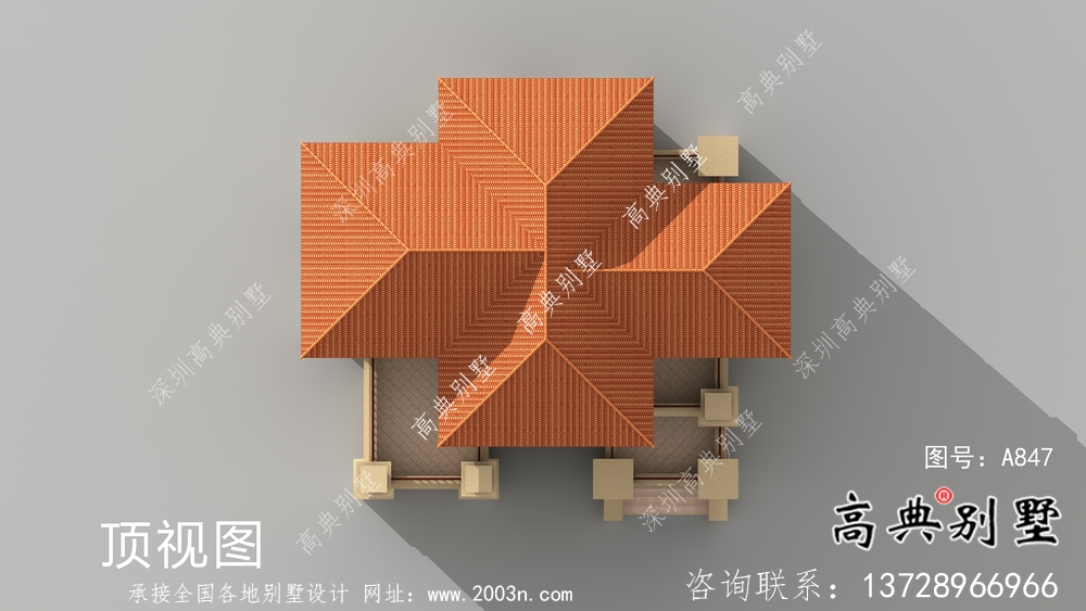全套五層歐式豪華大型別墅自建效果工程圖紙