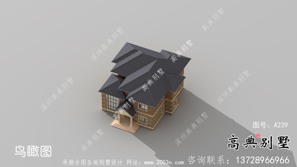 二層樸素歐式風(fēng)格新農(nóng)村房屋設(shè)計(jì)圖