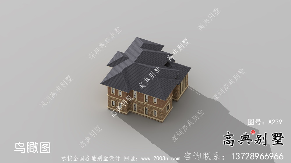 二層樸素歐式風(fēng)格新農(nóng)村房屋設(shè)計(jì)圖