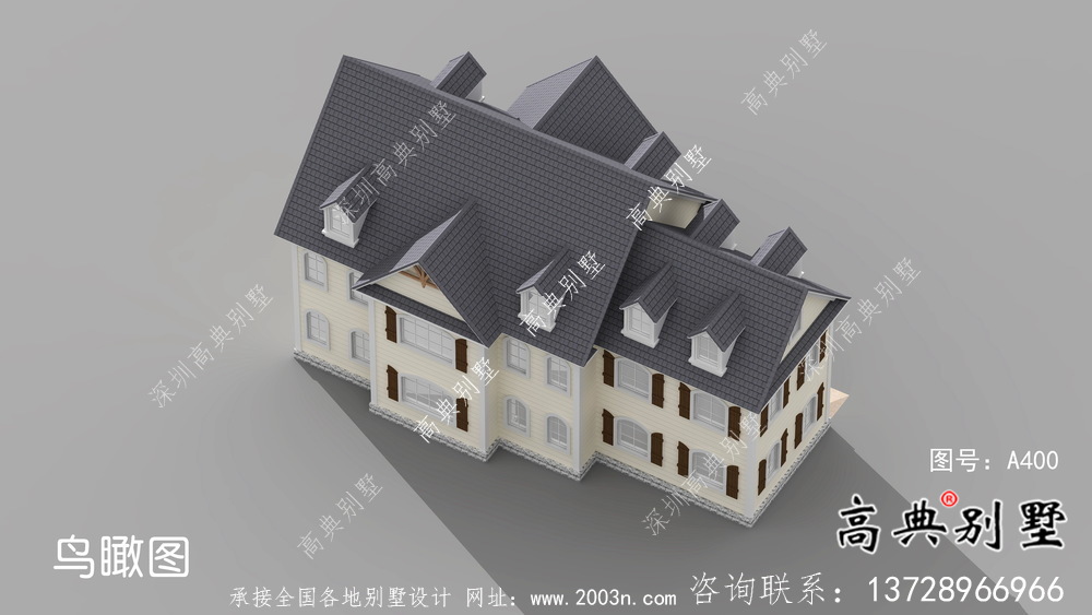 大氣歐式風格，美式別墅別墅設計效果圖