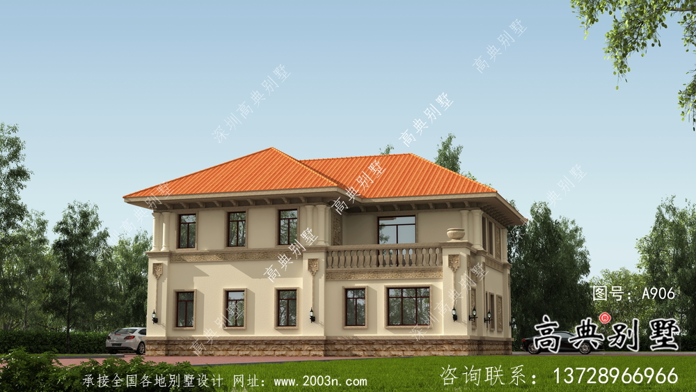 意大利風格舒適私人別墅設(shè)計圖，效果圖