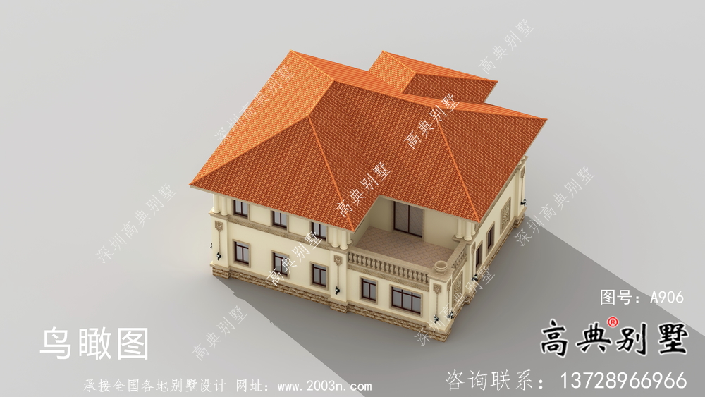 意大利風格舒適私人別墅設(shè)計圖，效果圖