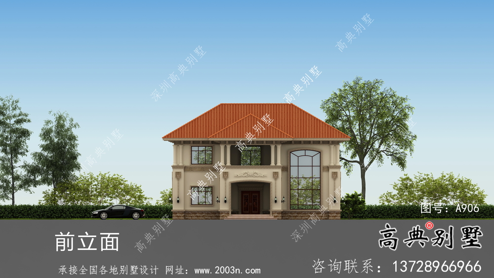 意大利風格舒適私人別墅設(shè)計圖，效果圖