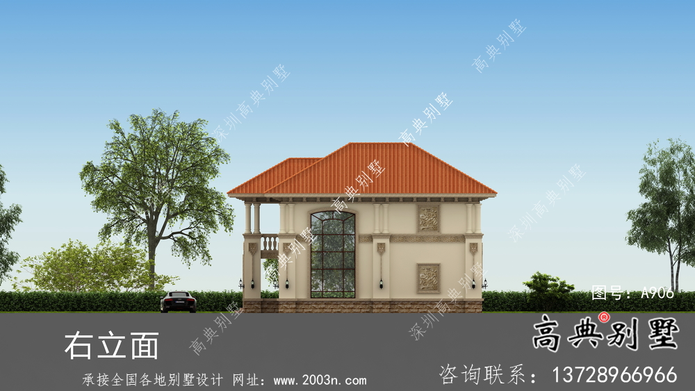意大利風格舒適私人別墅設(shè)計圖，效果圖