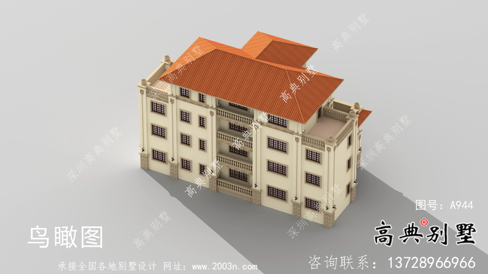 歐式風格別墅設計圖(包括效果圖+結構圖)