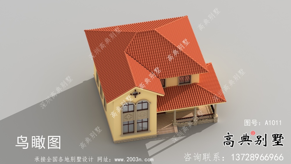 農村二層歐式別墅建筑設計圖紙