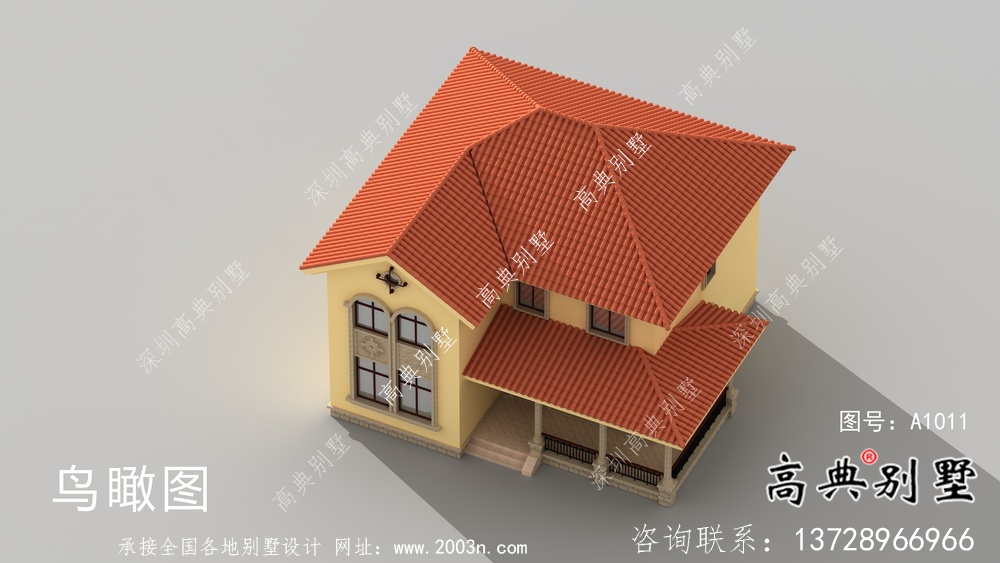 農村二層歐式別墅建筑設計圖紙