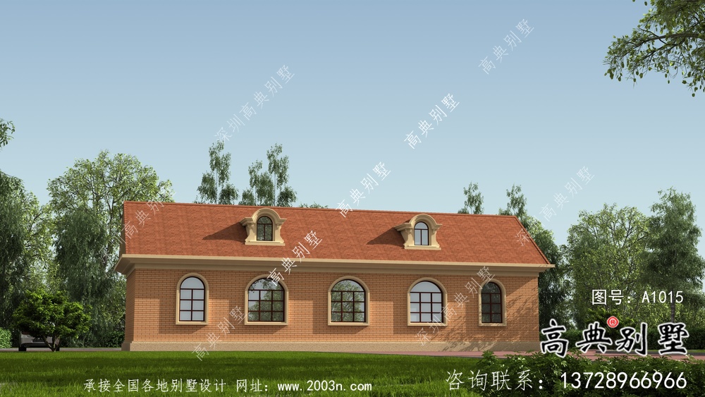 一層歐式農村別墅整套設計工程圖紙