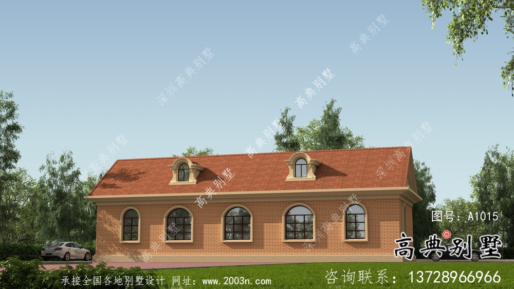 一層歐式農村別墅整套設計工程圖紙