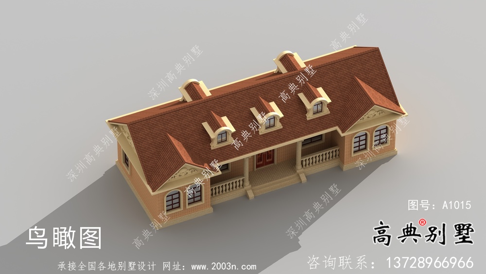 一層歐式農村別墅整套設計工程圖紙