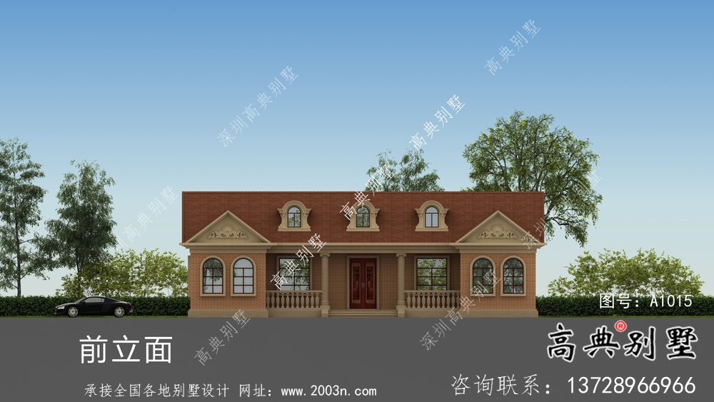 一層歐式農村別墅整套設計工程圖紙