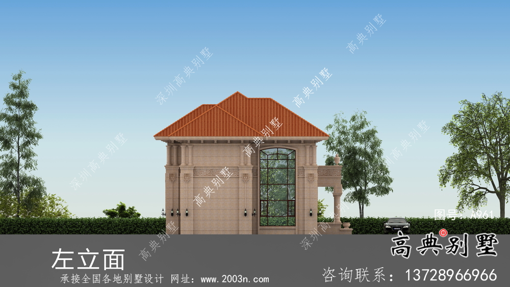 實用二層獨棟農村別墅設計效果圖