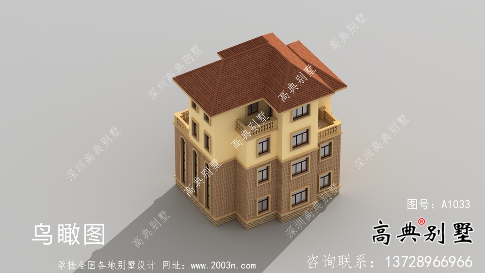 歐式風格簡單別墅設計布局圖+效果圖