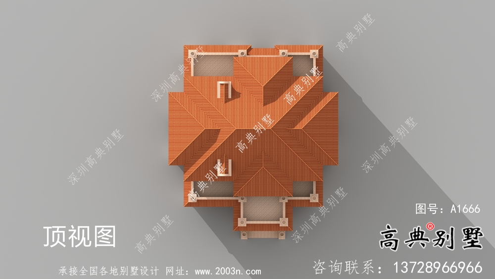 農村四層歐式自建別墅成套施工效果圖