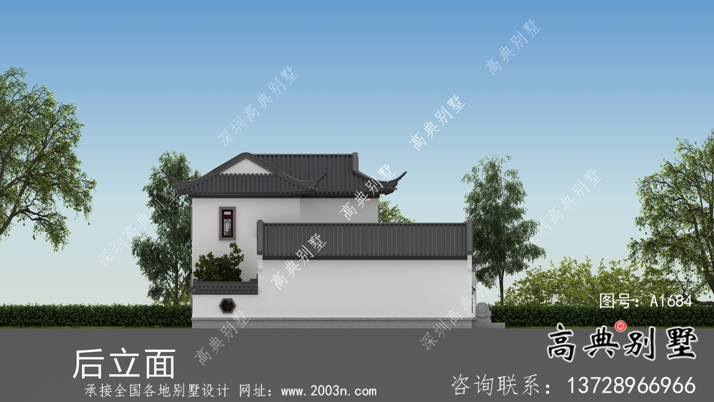 蘇式園林二層中式別墅整套設計圖紙