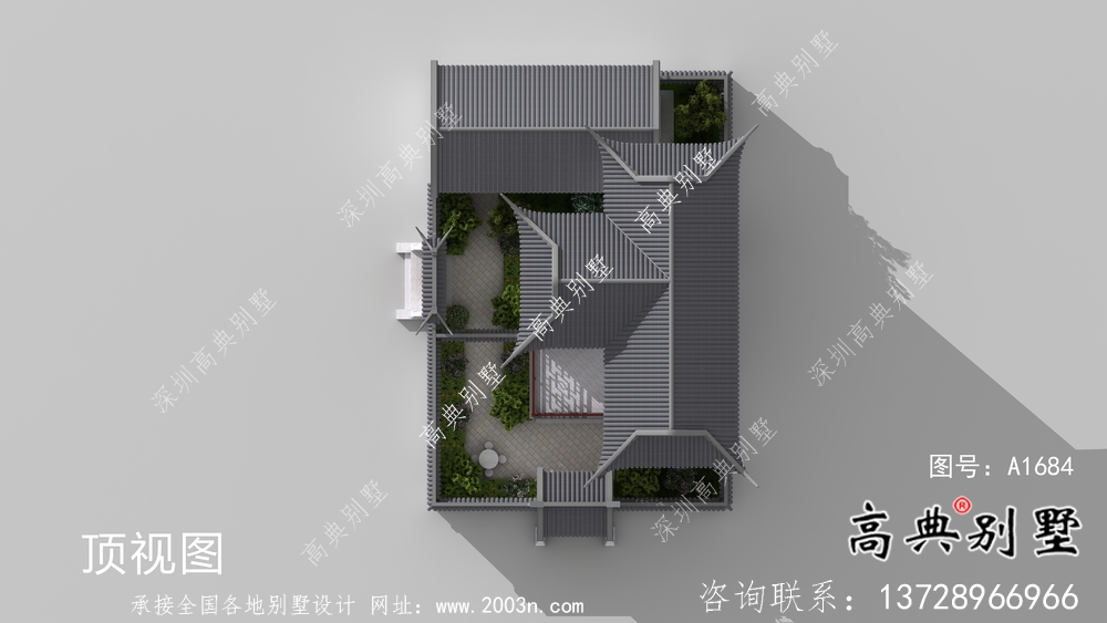 蘇式園林二層中式別墅整套設計圖紙
