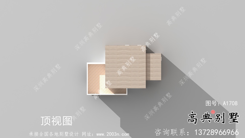現代二層自建平屋頂別墅設計圖紙