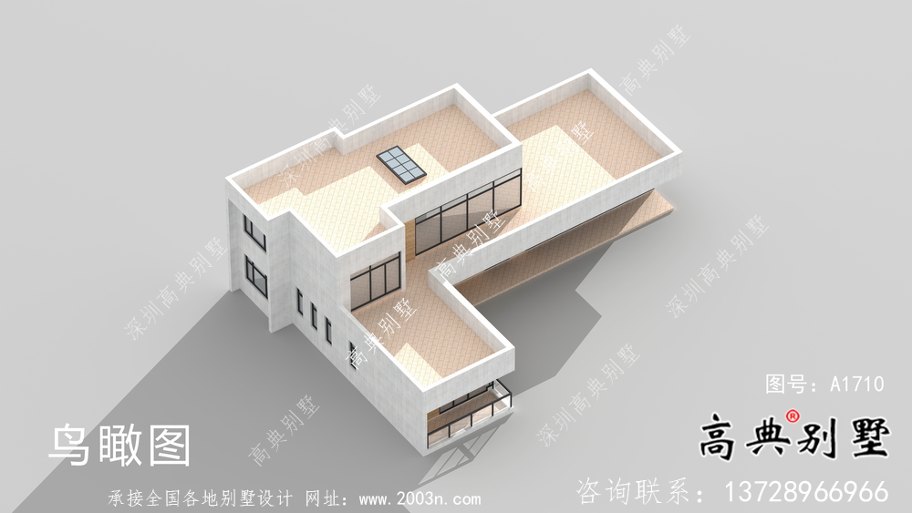 現代二層自建別墅外觀設計效果圖