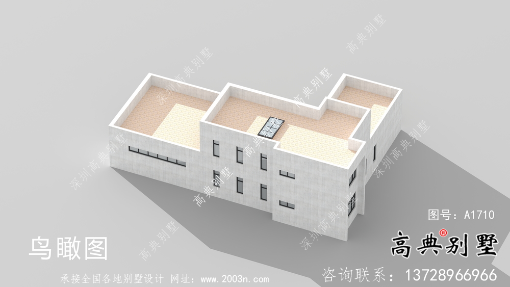 現代二層自建別墅外觀設計效果圖