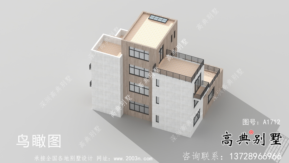 自建三層現代風別墅設計圖紙及施工圖