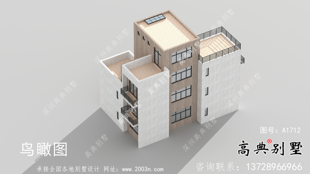 自建三層現代風別墅設計圖紙及施工圖
