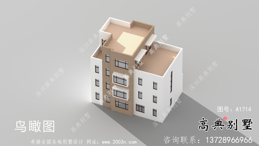 四層現代簡約別墅設計圖紙及效果圖