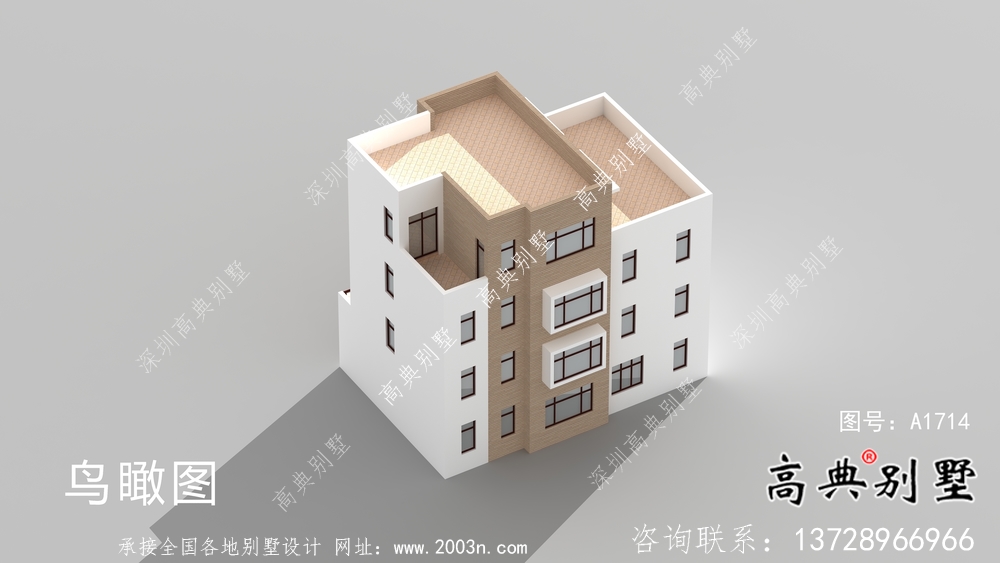 四層現代簡約別墅設計圖紙及效果圖
