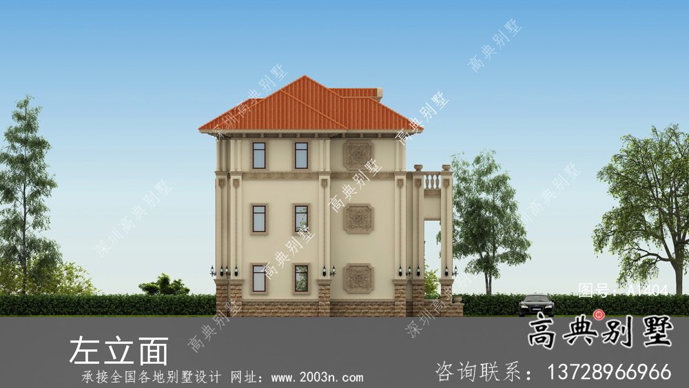 實用三層農(nóng)村雙拼別墅設(shè)計圖