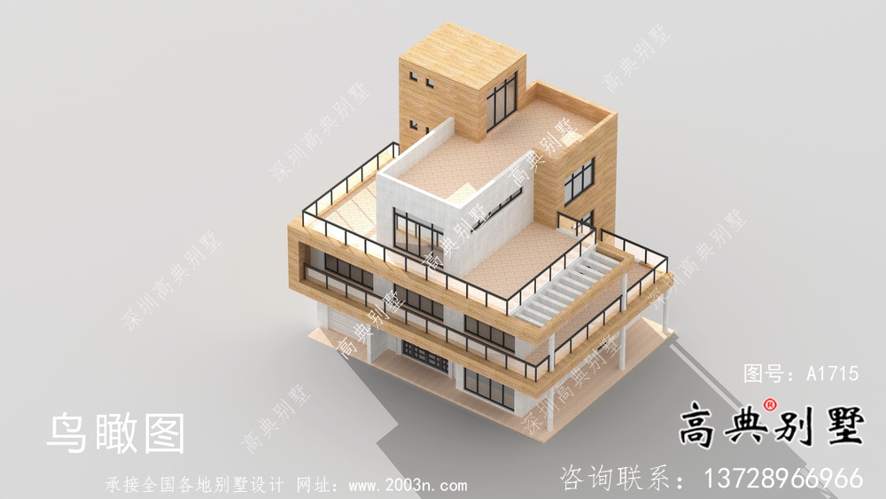農(nóng)村四層大氣現(xiàn)代風(fēng)別墅設(shè)計圖紙
