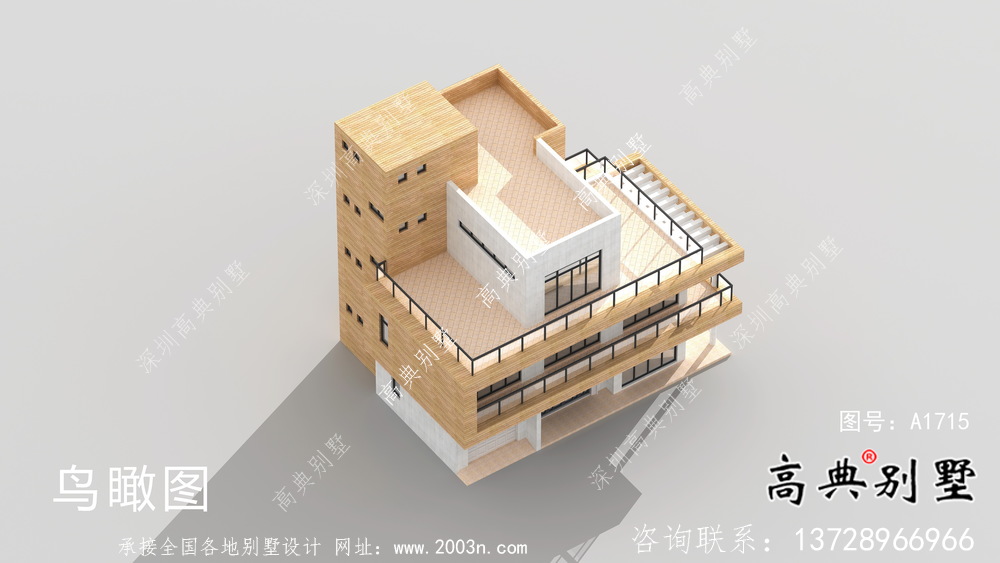 農(nóng)村四層大氣現(xiàn)代風(fēng)別墅設(shè)計圖紙