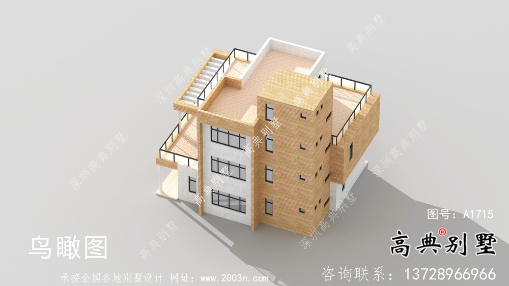 農(nóng)村四層大氣現(xiàn)代風(fēng)別墅設(shè)計圖紙