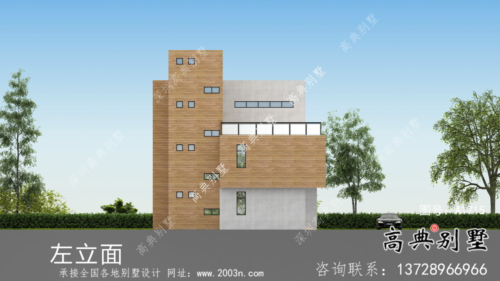 農(nóng)村四層大氣現(xiàn)代風(fēng)別墅設(shè)計圖紙