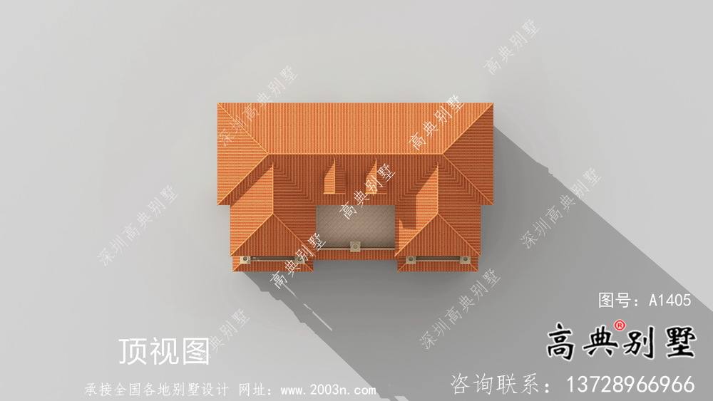 三層復式歐式風格雙拼別墅設計圖紙