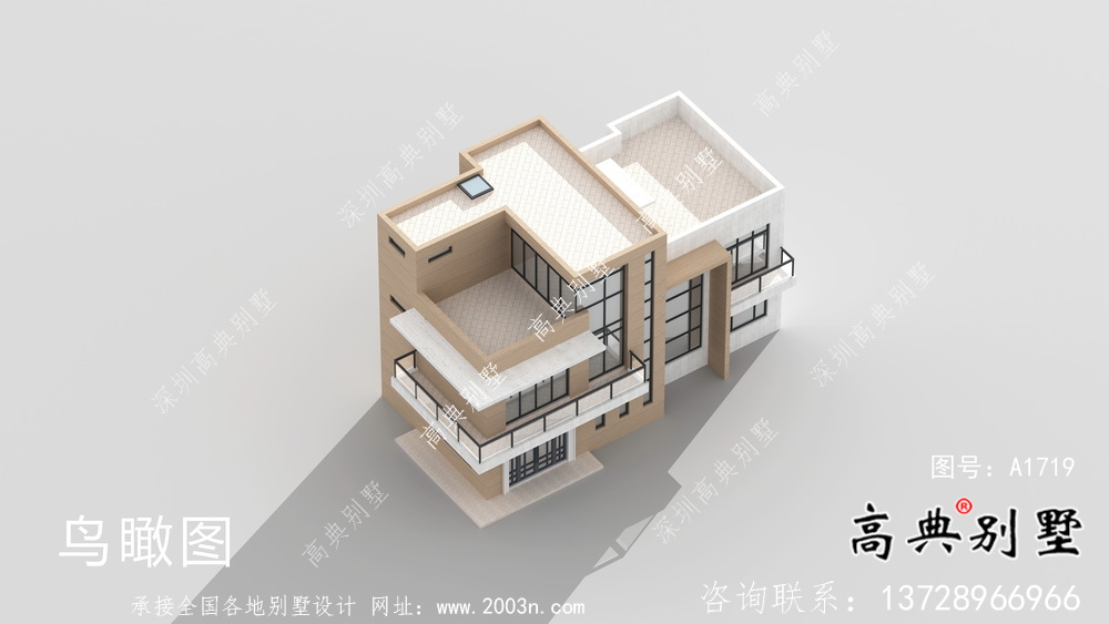 現代簡約式風格二層別墅設計圖紙