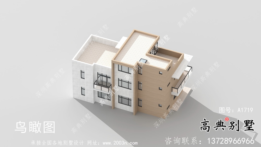 現代簡約式風格二層別墅設計圖紙